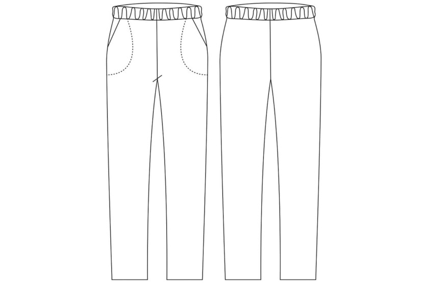 Egochef Nurse unisex kitchen pants white 100% cotton