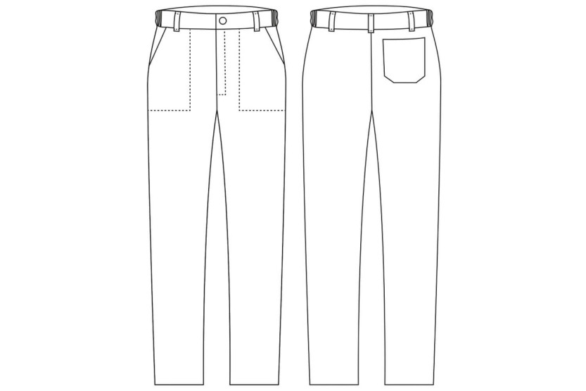 Egochef Evo unisex kjøkkenbukse i svart polyester og bomull