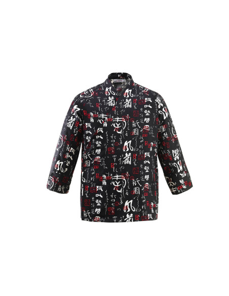Chaqueta de cocina unisex Egochef Sushi personajes japoneses kimono 100% algodón manga larga