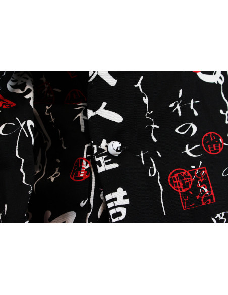 Unisex kjøkkenjakke Egochef Sushi japanske tegn kimono 100% bomull lange ermer
