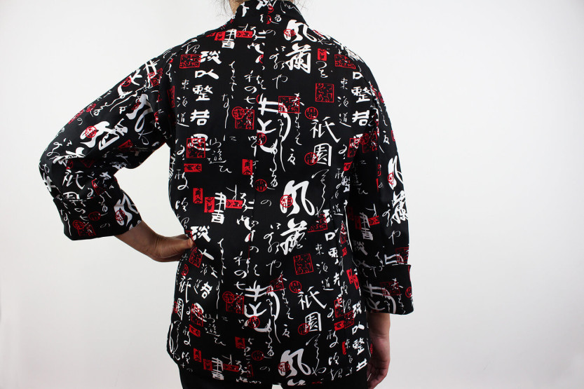 Chaqueta de cocina unisex Egochef Sushi personajes japoneses kimono 100% algodón manga larga