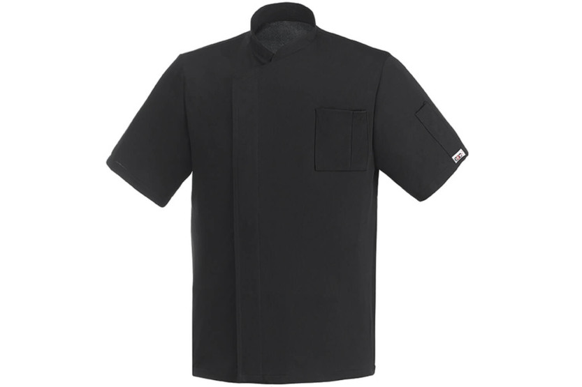 Egochef Pizzaiolo musta 100% Air Plus lyhythihainen unisex keittiötakki