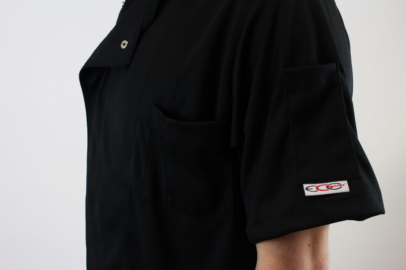 Egochef Pizzaiolo preto 100% Air Plus casaco de cozinha unissexo de manga curta