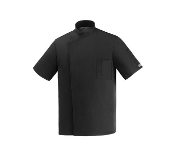 Egochef Ottavio Air Plus svart 100% mikrofiber kortärmad unisex köksjacka