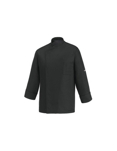 Egochef Ottavio Air Plus svart 100% mikrofiber långärmad unisex köksjacka
