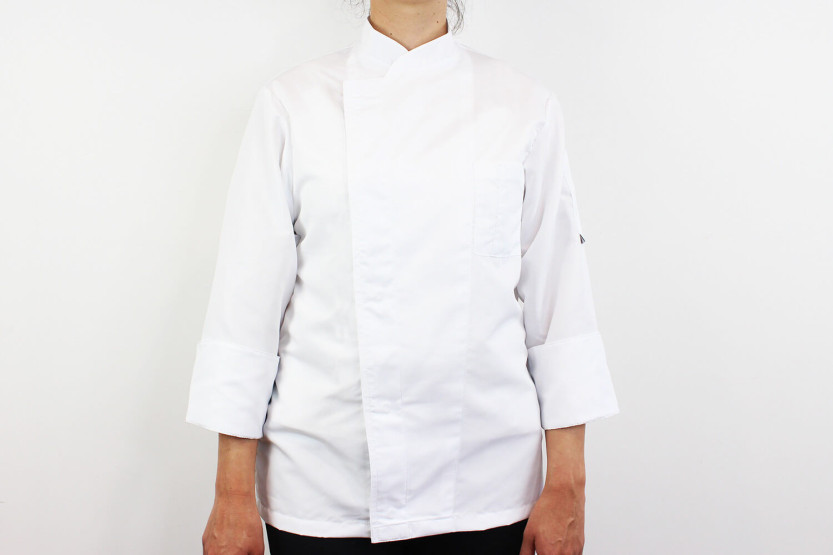 Egochef Ottavio Air Plus branco 100% microfibra casaco de cozinha unissexo de manga comprida