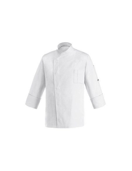 Egochef Cheap Air Plus vit långärmad unisex köksjacka i polyester och bomull