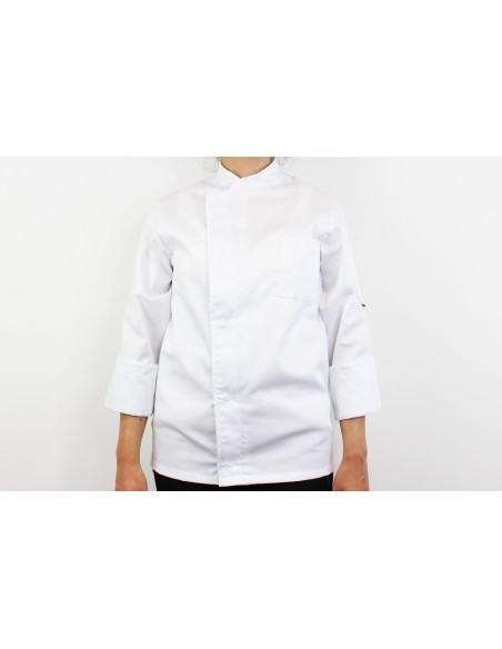 Egochef Cheap Air Plus casaco de cozinha unissexo de manga comprida, branco, em poliéster e algodão