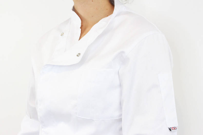 Egochef Cheap Air Plus casaco de cozinha unissexo de manga comprida, branco, em poliéster e algodão