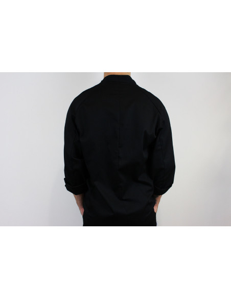 Egochef Sushi svart kimono långärmad unisex köksjacka i polyester och bomull