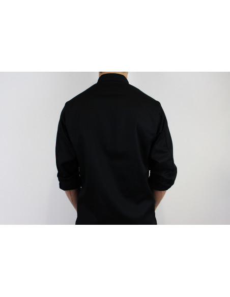 Egochef Safety giacca da cucina unisex a maniche lunghe in poliestere e cotone di colore nero