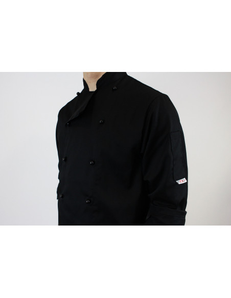 Egochef Safety giacca da cucina unisex a maniche lunghe in poliestere e cotone di colore nero