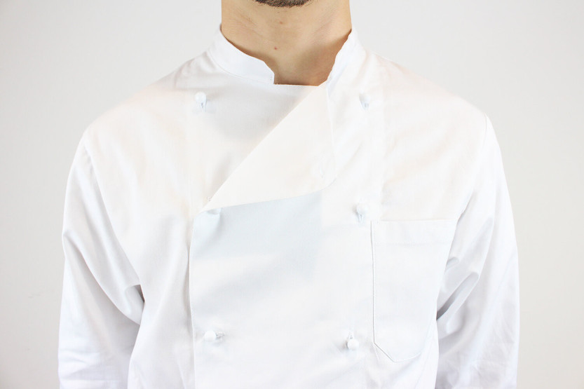 Egochef Rex branco 100% algodão manga comprida casaco de cozinha unissexo