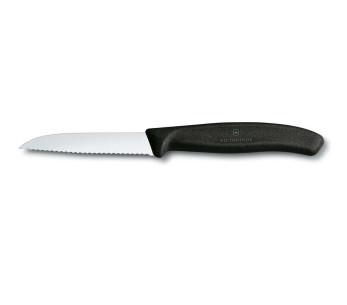 Cuchillo de pelar Victorinox SwissClassic negra 8cm hoja dentada plegable