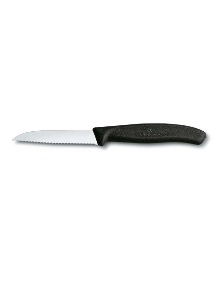 Cuchillo de pelar Victorinox SwissClassic negra 8cm hoja dentada plegable