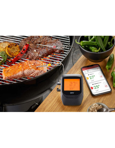 Gefu Control+ steketermometer for grill og stek - 6 kanaler
