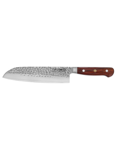 Fukito Rosewood Damaskus 67-lagers santokukniv 18cm rosewoodhandtag