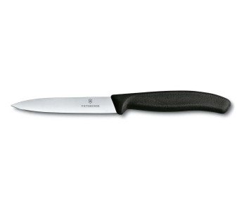 Victorinox SwissClassic spelucchino nero lama dritta 10 cm