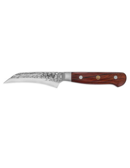 Fukito Palissander Damascus vogelbek mes 67 lagen 8cm palissander handvat