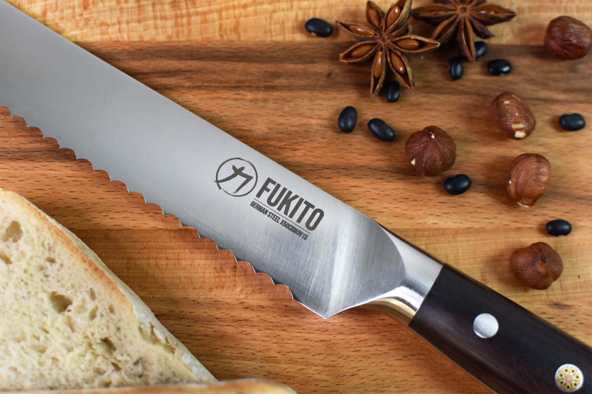 Fukito Bread knife  Ebony X50 23cm