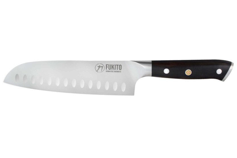 X50 faca santoku Fukito em ébano 18cm