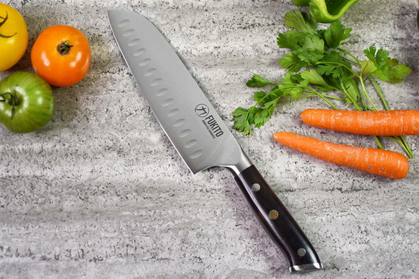 X50 Ebony Fukito Santoku veitsi 18cm