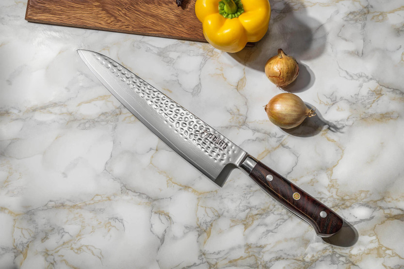 Kochmesser Fukito Rosewood Damast 67 Schichten 21cm Rosenholzgriff