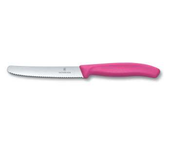 Victorinox SwissClassic tafelmes roze 11cm gekarteld lemmet