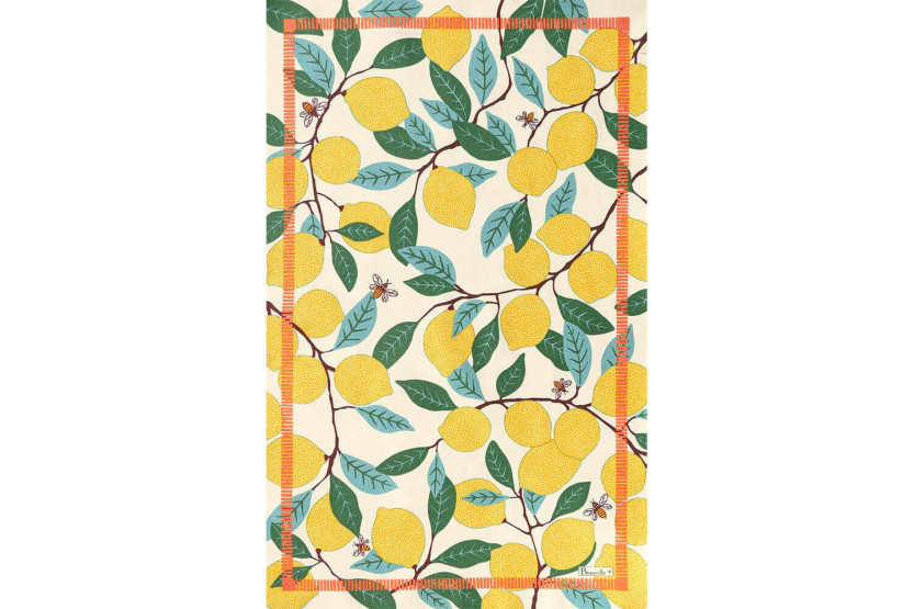 Beauvillé Lemons kjøkkenhåndkle laget i Frankrike 50x80cm