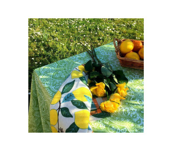 Beauvillé Lemons keittiöpyyhe valmistettu Ranskassa 50x80cm 2