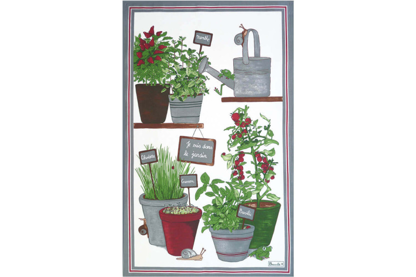 Beauvillé Aromatische keukenhanddoek gemaakt in Frankrijk 50x80cm