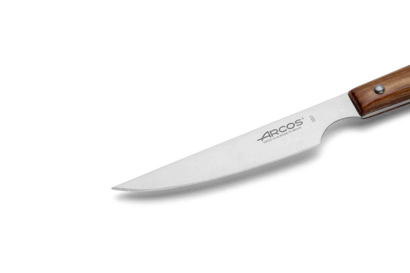 Arcos stekkniv trähandtag slätt blad 11cm