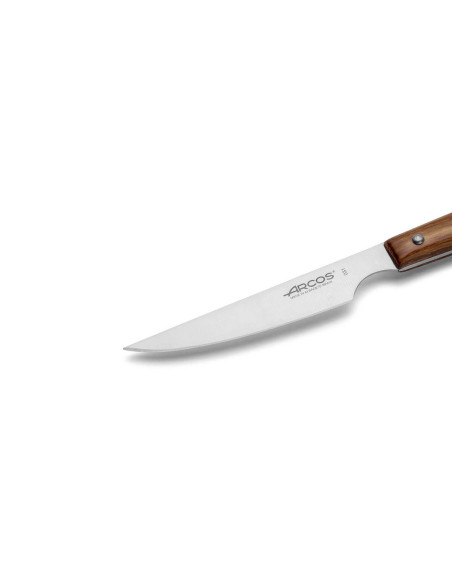Faca para bifes Arcos com cabo de madeira e lâmina lisa de 11 cm