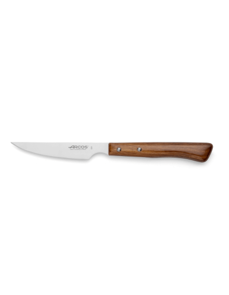 Faca para bifes Arcos com cabo de madeira e lâmina lisa de 11 cm