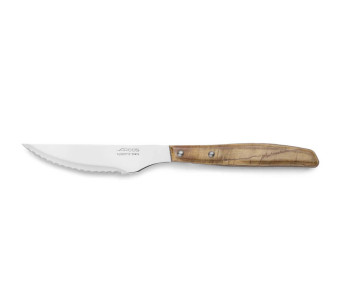 Arcos steakmes geperst houten handvat breed gekarteld lemmet 11cm