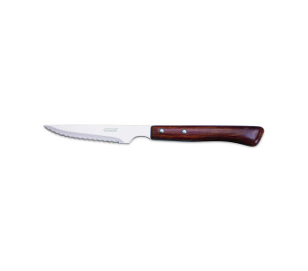 Coltello da bistecca Arcos con manico in legno e lama seghettata da 11 cm