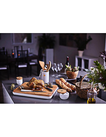 Bérard Millenari olive wood and concrete butcher block 46x36x5cm