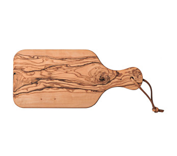 Tagliere in legno d'ulivo fatto a mano Bérard + manico e cordicella 2