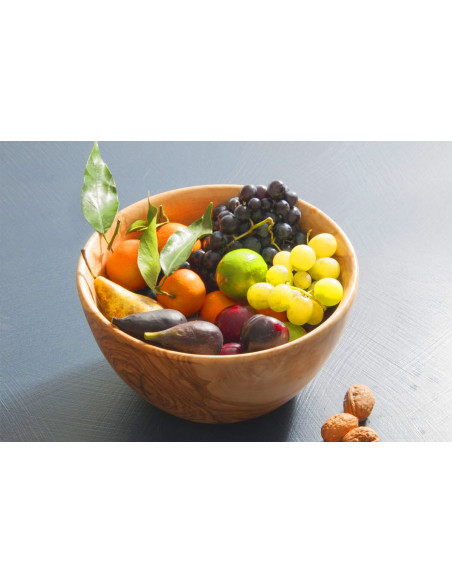 Fruteira artesanal Bérard em madeira de oliveira, artesanato de qualidade