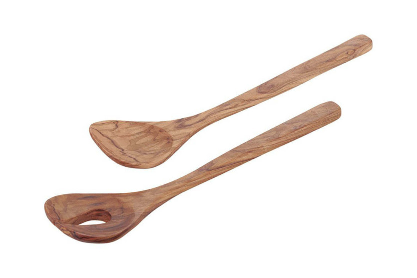 Bérard Monaco handmade olive wood salad servers 30cm