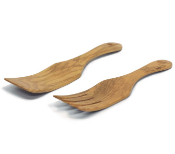 Posate per crauti artigianali Bérard in legno d'ulivo 22 cm