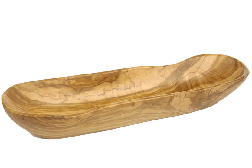 Cestino per il pane in legno d'ulivo fatto a mano Bérard 35 cm