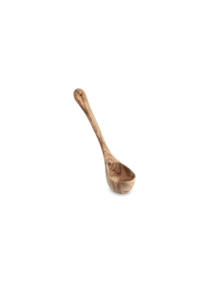 Bérard 14cl cucharón de madera de olivo hecho a mano con correa 36cm