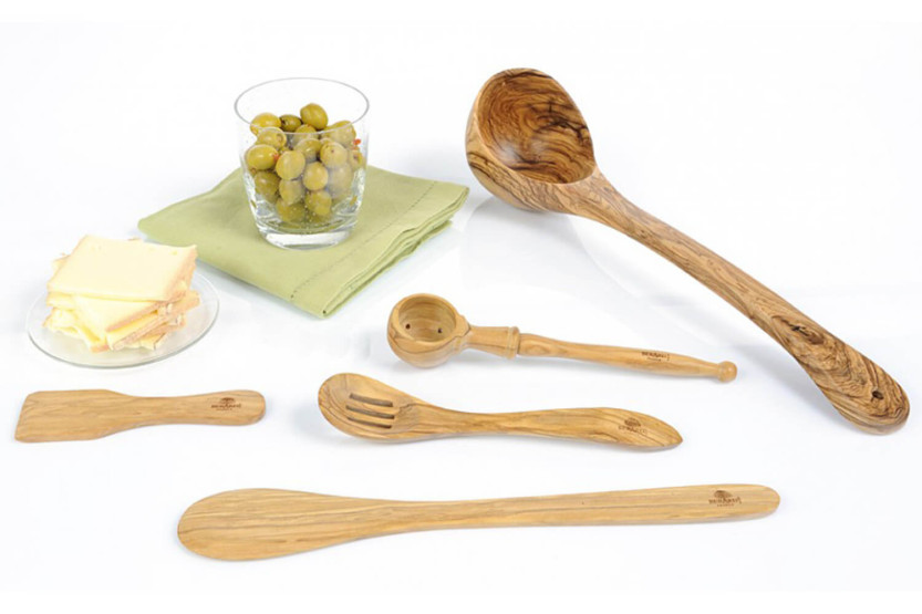 Bérard handgemaakte olijfhouten raclette spatel 13cm