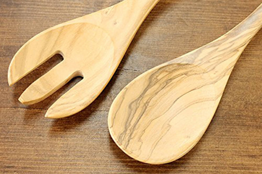Bérard Terra handgjorda salladsbestick i olivträ 31,5 cm