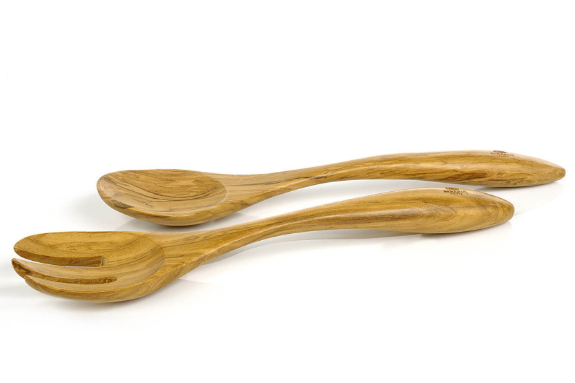 Bérard Terra käsintehty oliivipuusta valmistettu salaattilautanen 31.5cm