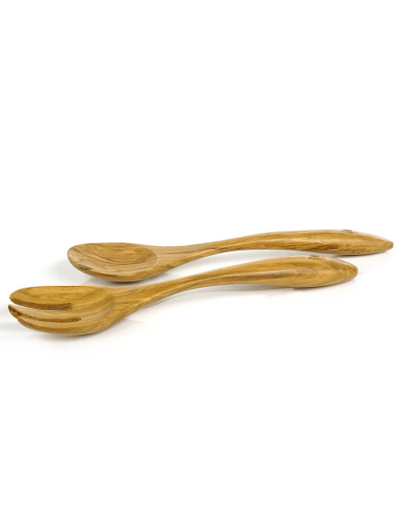 Bérard Terra handgjorda salladsbestick i olivträ 31,5 cm