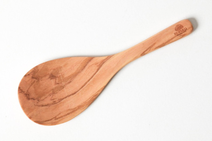 Colher para arroz em madeira de oliveira Bérard, feita à mão, 21,5 cm