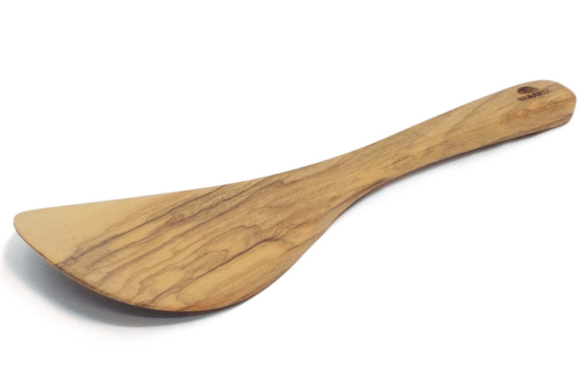 Colher para arroz em madeira de oliveira Bérard, feita à mão, 21,5 cm