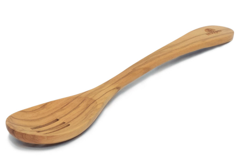 Bérard handmade olive wood openwork fish spoon 30cm